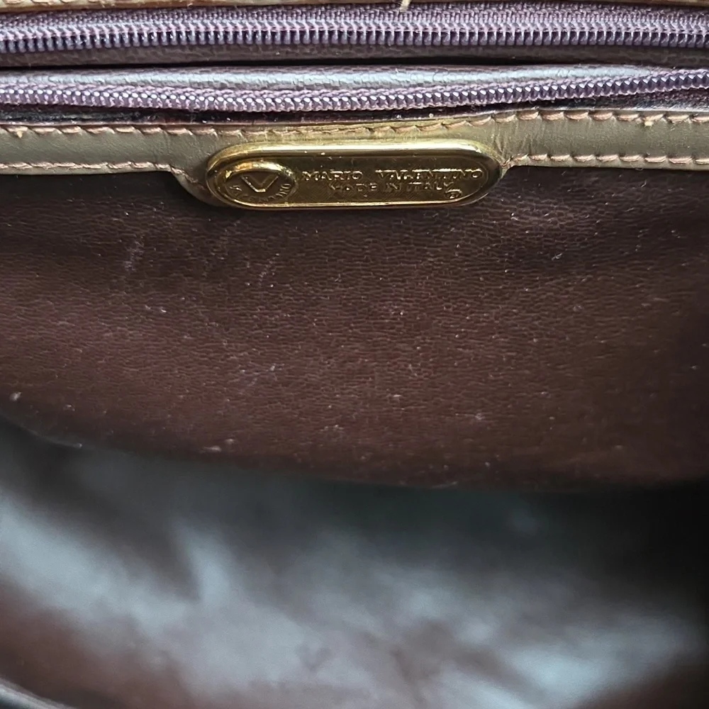 Valentino (MARIO) Brown Duffel Bag with‎ Structured Design